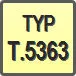 Piktogram - Typ: T.5363